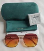 Gucci GG0879S 003 (Orange) Women Sunglasses
