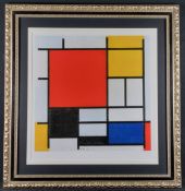 Piet Mondrian Rare Limited Edition From The Composition Series. One of Only 85 Published.