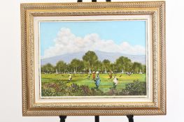 Framed Italian Oil On Canvas