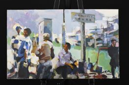 Original Painting By Hong Kong Artist Luk Kwok Yuen.