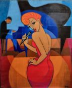 Very Large (6ft x 5ft) Marsha Hammel Original Oil On Canvas