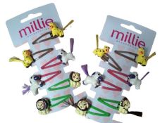 100 x Packs of 6 Millie Accessories Hair Clips L24a
