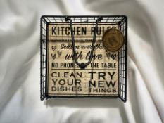 10 x Kitchen Rules Kitchen Napkin Holders L24