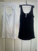 F&F 2 Pack, Vests, Black and White. Size 8