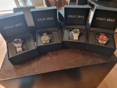4No. Brand New Finley Brice High Quality Dress Watches In 4 Colours, No VAT On Hammer
