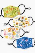 600 x Kids Adjustable Earloop Reusable Cotton Face Mask With Cartoon Animal Decorative Masks