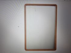 John Lewis. Rounded Corners White Frame Wall Mirror, 54 x 79cm, Sells For £70. No VAT On Hammer