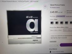 Brand New Sealed Package Nielsen Alpha 40cm x 40cm Black Aluminium Photo Frame Sells For £48.99