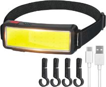 LED Headlamp Flashlight 1200 Lumen USB Rechargeable