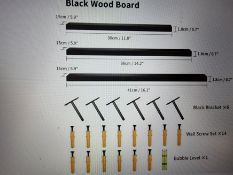 New Runacc Black Floating Shelves For Wall - Set of 3 Wall Mounted Shelf Floating eBay Price £37....