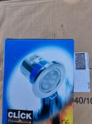 12 Number Brand New Chrome Finished 240Volt 11W Fixed GU10 Compact Fluorescent Downlighters No VA...
