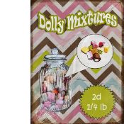Dolly Mixtures Traditional Sweet Shop Favourites Nostalgic Large Metal Wall Art