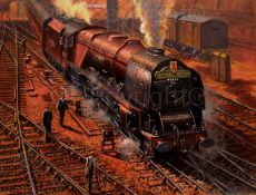 Title: The Royal Scot at London Euston Nostalgic Iconic Steam Train Metal Wall ArtDescription: _