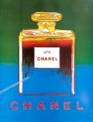 Andy Warhol Original Chanel No 5 Poster. Green/Blue 1997