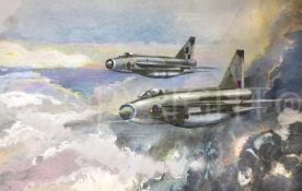 Title: RAF English Electric Lightnings Fighters Large Metal Wall ArtDescription: _ Approx Size 16Ó x