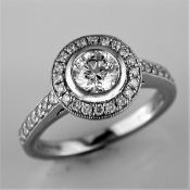 A Fully Restored Halo Diamond Ring