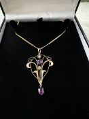Edwardian Art Nouveau Pendant