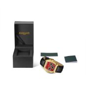 Gamages of London Hand Assembled Pride Mechanical Quartz Gold Red - 5 YR Warranty & Free Delivery