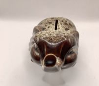 Vintage Fosters Pottery Cornwall Elephant Money Box