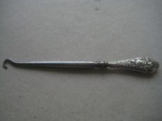 Antique Silver Hafted Buttonhook, Birmingham 1906