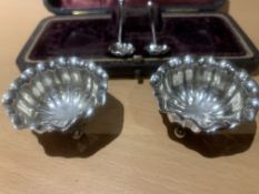 Timeless Elegance: Antique Sterling Silver Salt and Pepper Bowls