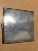 Antique Sterling Silver Cigarette Case With Hand-Chased Designs, Gilded Within
