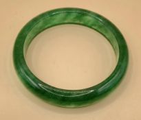 Vintage Jade, Jadeite Green Bangle 46gm