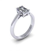 A New 0.66 carat Emerald Cut Diamond Ring