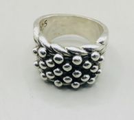 Pre Loved Heavy Solid Sterling Silver Keeper Ring, Size X 30.45gm