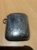 An Exceptional Antique Sterling Silver Vesta Case