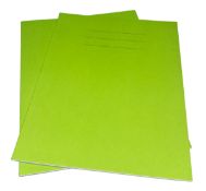 200 x Green A4+ 80 Plain Page Exercise Books