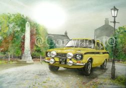 Ford Escort 1970's Mexico MK1 Nostalgic British Cars Large Metal Sign