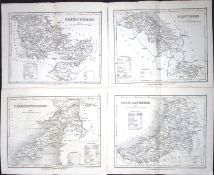 Job-Lot of 14 Antique Steel Engraved 180 Years-Old Maps of Wales 1845.
