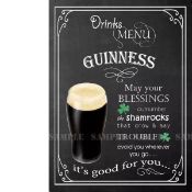 Guinness Pint of Stout Pub Nostalgic Drinks Of The Past & Present Metal Wall Art
