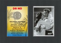 James Bond Dr No First Bond Film Released Mount & Shilling Display Set.