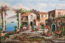 Title: Original Painting on Canvas by Italian Artist G. TaddieDescription: 9495 - Very Large
