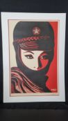 Title: Shepard Fairey Signed Lithograph.Description: 7849 - Lithograph dated and signed by Shepard