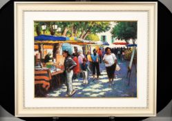 Title: Tony Rome Original Pastel Market SceneDescription: 4138 - This is a lovely original by the