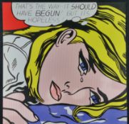 Title: Roy Lichtenstein SilkscreenDescription: 1873 - Roy Lichtenstein silk screen on heavy paper 