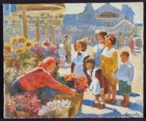 Title: Original Oil on CanvasDescription: 9306 - A very colourful original oil on canvas depicting a