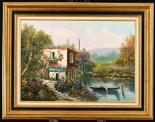 Title: Original Italian Oil on CanvasDescription: 7661 - Original Italian oil on canvas signed lower