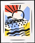 Title: Francois Faure Lithograph Signed Limited Edition.Description: 7574 - Boat Lithograph by