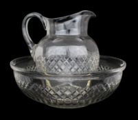 Fine Cut Glass Crystal Jug & Bowl