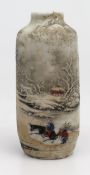 Chinese Porcelain Snuff Bottle – Winter Landscape, c.1900