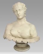 Victorian Parian Ware Bust of Clytie Sculpted By C. Delpech