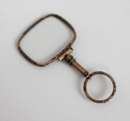 Antique Victorian Gilt Chatelaine Magnifying Glass