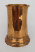 Antique Georgian Copper Tavern Tankard – Engraved, c.1800