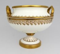 19th Century White & Gilt Two-Handled Porcelain Urn