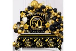18 x 50th Birthday Decorations For Men Women Total RRP £286.38