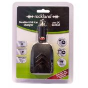 64 x Rockland RDC003 Double USB Car Charger With DC Socket L4b